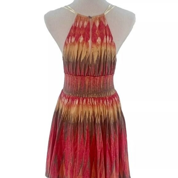Free People Lurex Sleeveless Indian Summer Mini Dress - Picture 9 of 16